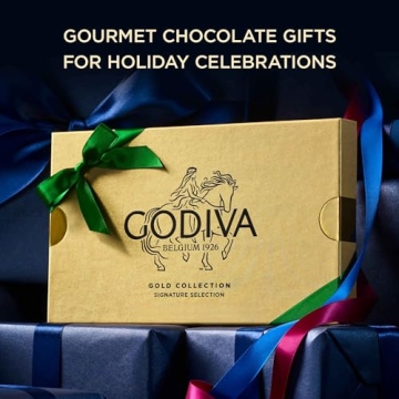 Godiva Green Bow Gold Assorted Chocolate Gift Box, 15 Pc