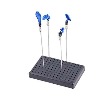 HUBEST 10 Pcs Alligator Clip Sticks with Model Painting Stand Base Holder Miniature Model Holder Alligator Clip Sticks Set for Airbrush Hobby Model Parts Models Assemble