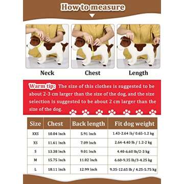 6-Piece Dog Hoodies with Hat - Cozy Winter Sweaters for Small Dogs