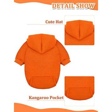 Stylish 6-Piece Dog Hoodies for Winter Warmth