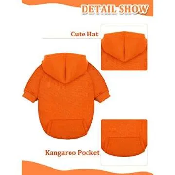 Stylish 6-Piece Dog Hoodies for Winter Warmth