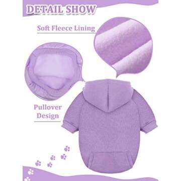 Stylish 6-Piece Dog Hoodies for Winter Warmth