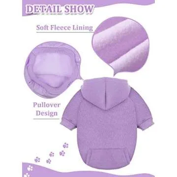 Stylish 6-Piece Dog Hoodies for Winter Warmth