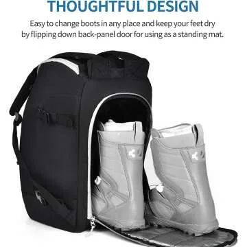 50L Waterproof Ski Boot Bag for Travel & Snow Gear