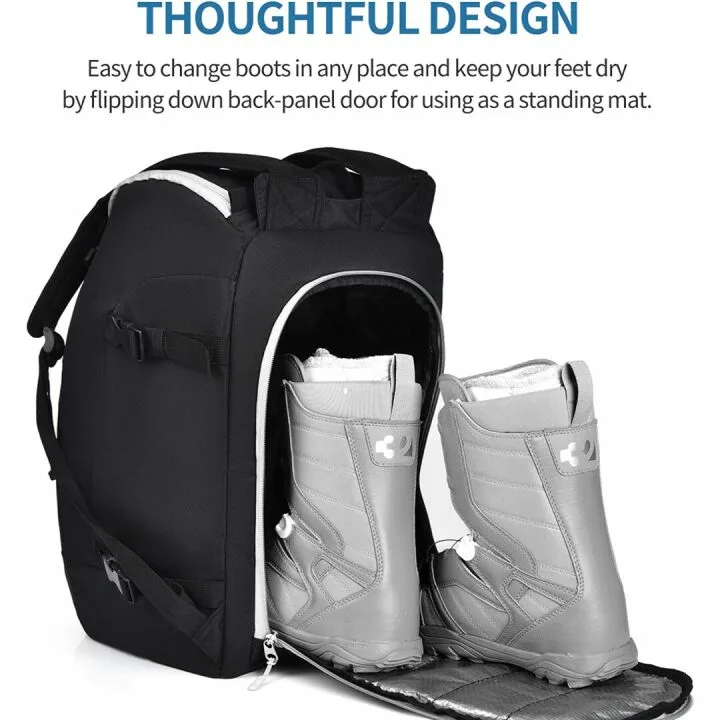 50L Waterproof Ski Boot Bag for Travel & Snow Gear