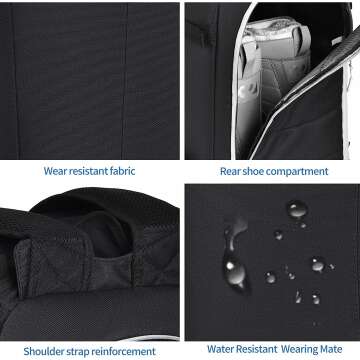 50L Waterproof Ski Boot Bag for Travel & Snow Gear