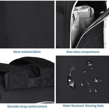 50L Waterproof Ski Boot Bag for Travel & Snow Gear