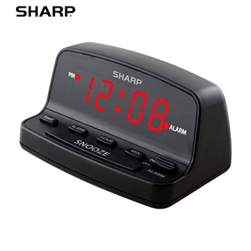 Sharp Digital Alarm Clock with Easy Controls and LED Display