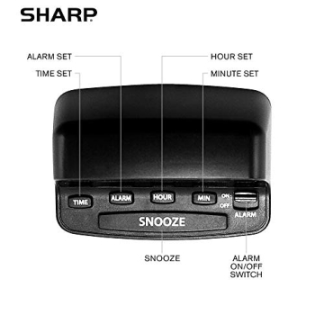 Sharp Digital Alarm Clock with Easy Controls and LED Display