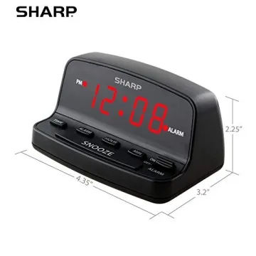 Sharp Digital Alarm Clock with Easy Controls and LED Display