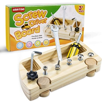 USATDD Montessori Screw Driver Board for Kids Basic Skills Educational Game Preschool Early Learning...