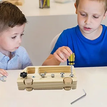 Montessori Screw Driver Board Toy for Young Learners