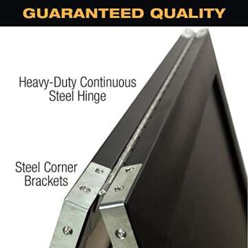 Excello Global Products Extra Large Double-Sided A-Frame Chalkboard Sign with Markers & Stencils