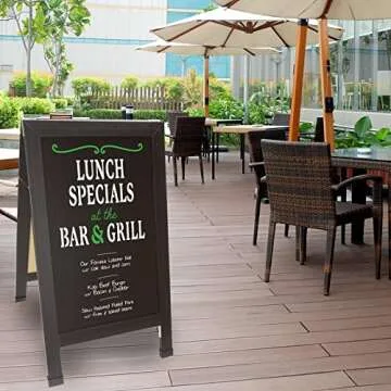 Excello Global Products Heavy-Duty Chalkboard A-Frame Sign