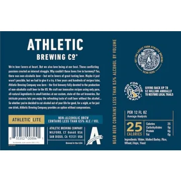 Athletic Lite Non-Alcoholic Beer - Crisp & Refreshing - 12 Pack