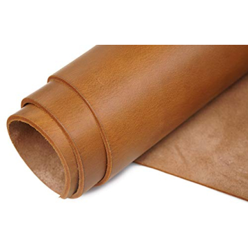 Bourbon Brown Tooling Leather Square 3.6mm-4.0mm (9-10oz) Thick Full Grain Cow Hide Leather Crafts T...