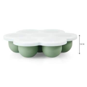 PandaEar 3 Pack Silicone Baby Food Freezer Tray