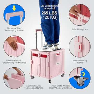 MACOPRO Folding Utility Cart for Easy Transport and Storage