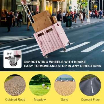 MACOPRO Folding Utility Cart for Easy Transport and Storage