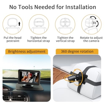 Itomoro Baby Car Mirror Night Vision 360° Camera