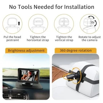 Itomoro Baby Car Mirror Night Vision 360° Camera