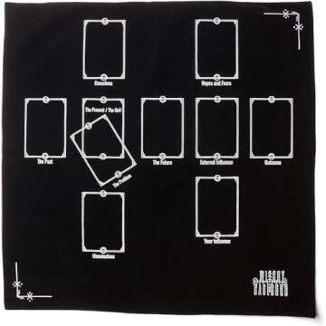 Tarot Divination Table Cloth for Reading and Altar Cloth Moon Alter, Cloth Witchy Embroidery Velvet ...