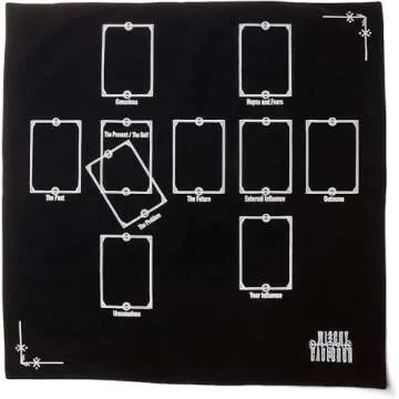 Tarot Divination Table Cloth for Reading and Altar Cloth Moon Alter, Cloth Witchy Embroidery Velvet ...