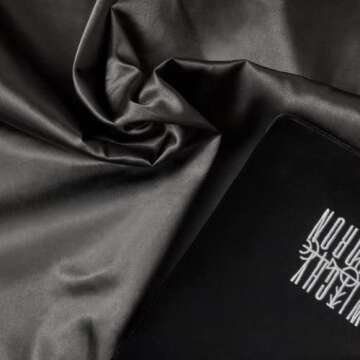 Tarot Divination Table Cloth for Reading and Altar Cloth Moon Alter, Cloth Witchy Embroidery Velvet Silk Touch Satin Celtic Cross (Black)