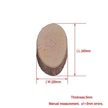 RDEXP Natural Pine Wood Discs for Crafts Pack of 100