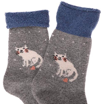 Warm EBMORE Women's Wool Hiking Socks - 5 Pairs