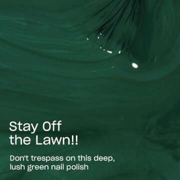 OPI Nail Lacquer Stay Off the Lawn!! | Opaque Dark Green Crème Chip Resistant Nail Polish | Washington DC Collection