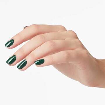 OPI Nail Lacquer Stay Off the Lawn!! | Opaque Dark Green Crème Chip Resistant Nail Polish | Washington DC Collection