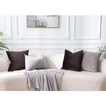 Luxurious JUSPURBET Velvet Pillow Covers Set of 2