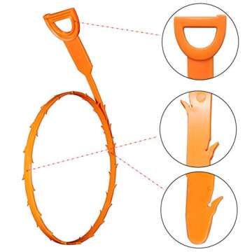 FATHER.SON Drain Clog Remover Snake, Plumbing Toilet Hair Snake Drain Cleaner Auger Catcher for Kitc...