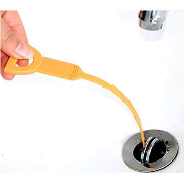 FATHER.SON Drain Clog Remover Snake, Plumbing Toilet Hair Snake Drain Cleaner Auger Catcher for Kitchen, Sink, Bathroom, Tub, Shower(4 Pack 20inch)