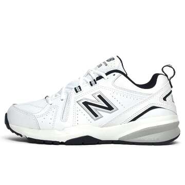 New Balance Men's 608 V5 Casual Comfort Cross Trainer, White/Navy, 12 X-Wide