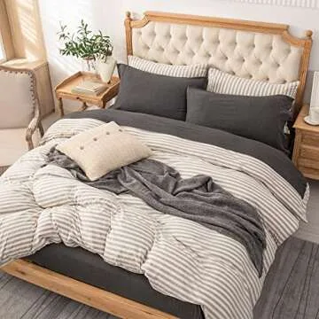 PURE ERA Jersey Knit 4pc Bed Sheet Set 100% T-Shirt Heather Cotton Super Soft Comfy Breathable Fits Mattress Up to 20" Extra Deep Pocket (Charcoal Dark Grey, Cal King)