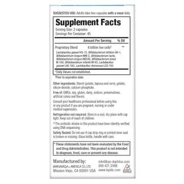 Kyolic Kyo-Dophilus Multi 9 Probiotic for Gut Health