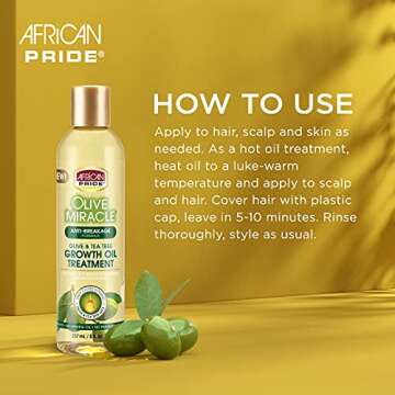 AFRICAN PRIDE Olive Miracle Growth Oil - Maximum Strength & Growth