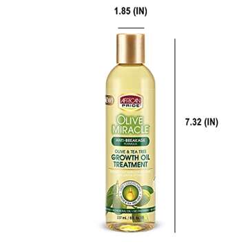 AFRICAN PRIDE Olive Miracle Growth Oil - Maximum Strength & Growth