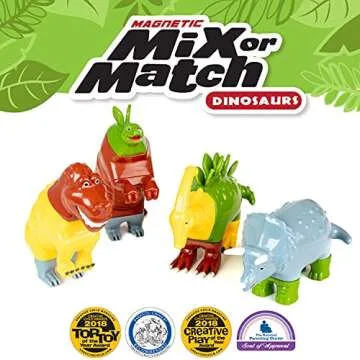 Magnetic Mix or Match Dinosaurs Play Set - 15 Pieces
