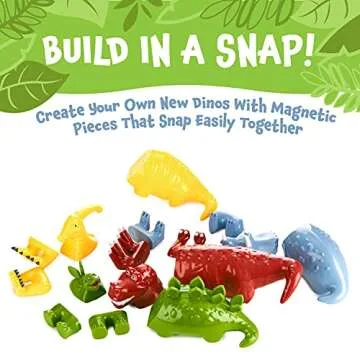 Magnetic Mix or Match Dinosaurs Toy Play Set for Kids
