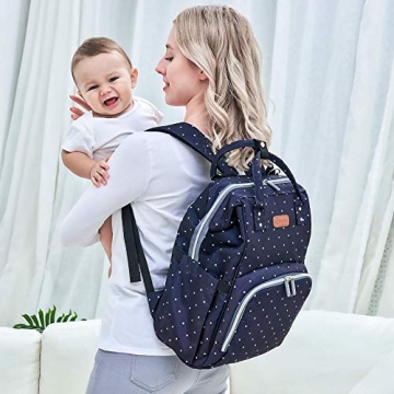 Stylish QWREOIA Diaper Bag Backpack with USB Port