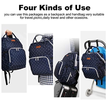 Stylish QWREOIA Diaper Bag Backpack with USB Port