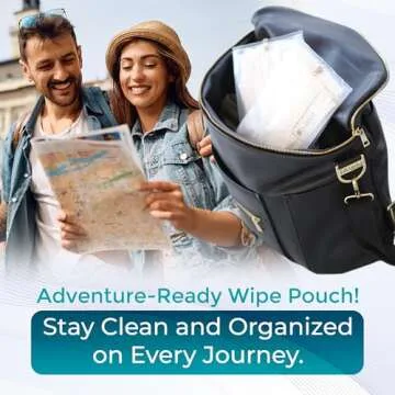 Butipods Reusable Travel Wipes Case - Portable Moisture-Retaining Pouch, Slim Holder and Convenient Container for Diaper Bag, Dispenser for Hand, Face, Makeup Removal, and Wet Wipes - Set of 2 (Clear)