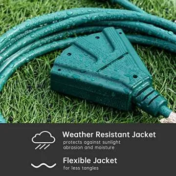 HONDERSON 15FT 3-Outlet Outdoor Extension Cord - Safe Power