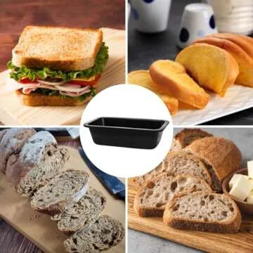 Lawei 6 Piece Non-Stick Mini Loaf Pan - 3.5 x 6 Inch Carbon Steel Bread and Toast Mold, Little Bakeware Pans for Banana Bread, Breads, Small Cakes and Individual Meatloafs