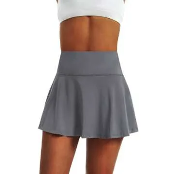 LXNMGO Women's High Waist Athletic Pleated Skirt with Pockets