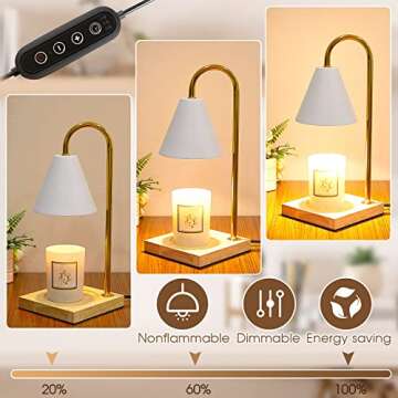 Dimmable Vintage Candle Warmers Set for Jar Candles