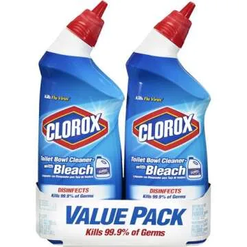 Clorox Toilet Bowl Cleaner with Bleach - Tough Stain remover for a Shiny Bowl